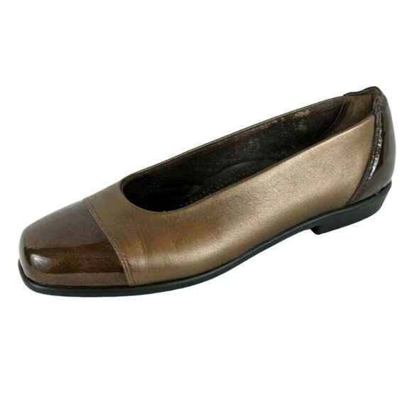 SAS Coco Tripad Comfort Cap-Toe Flats  Womens Size 7.5 N  Bronze / Brown Leather - Picture 2 of 10